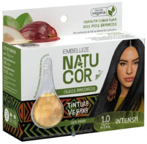 Tinta de Cabelo Natucor Óleos Amazônicos Preto Natural 1.0